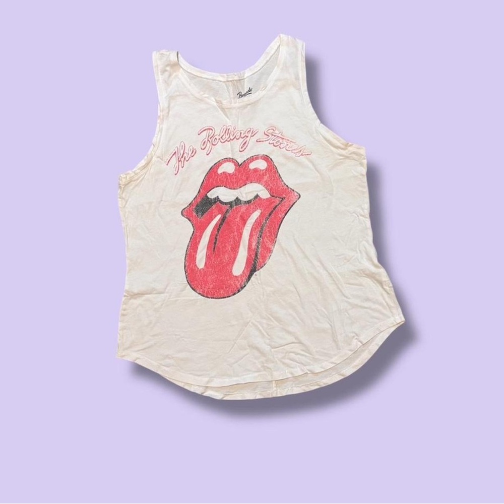 Rolling Stones Women's White Tank Top